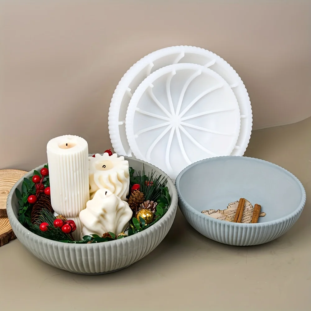 Candle Souvenir - エポキシ、キャンドル作り、石膏セメント多肉植物プランター、装飾ポットクラフト、DIY職人ギフト用リングシリコンモールド1個
