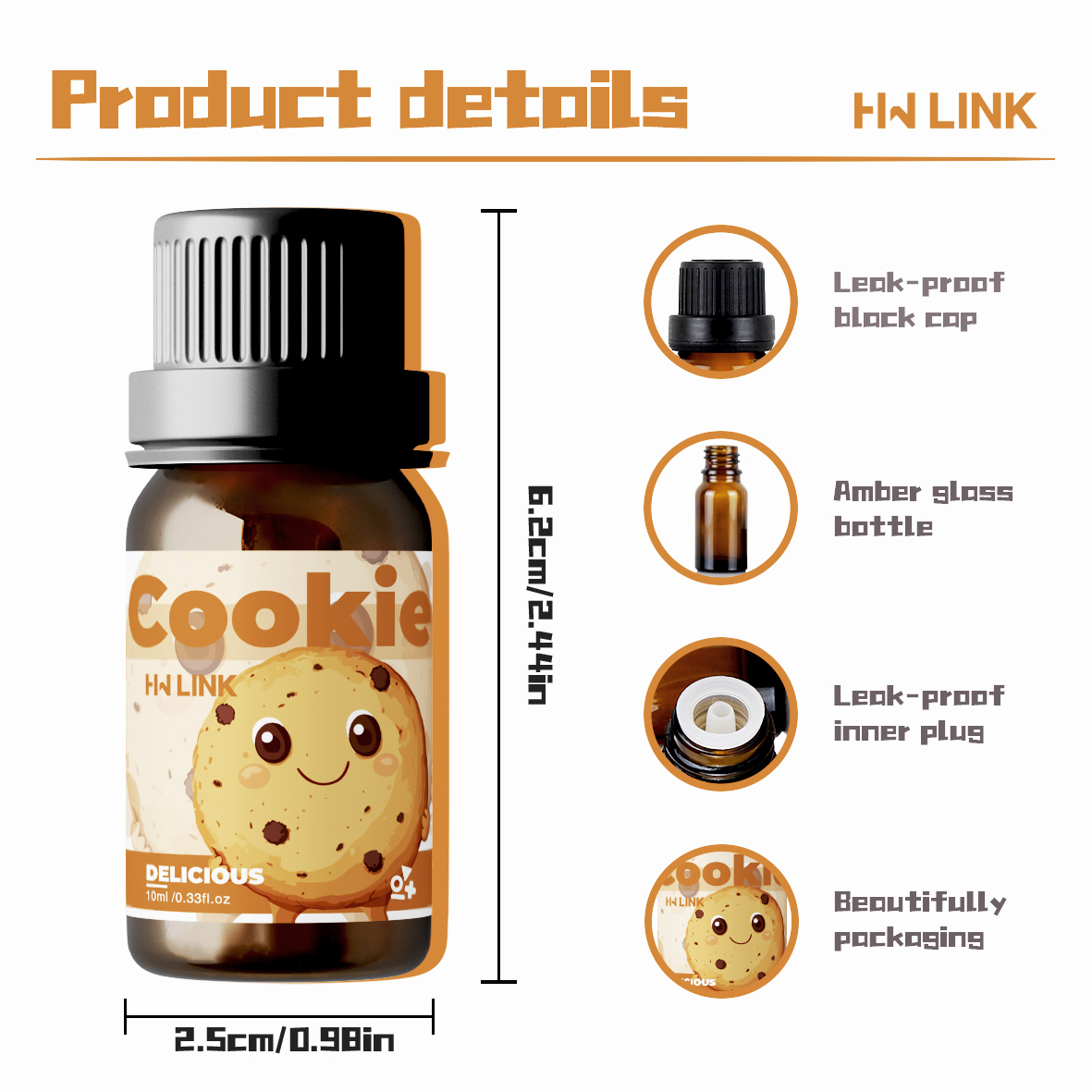 10ml クッキー型フレグランスオイル、キャンドル作り用、長 - Candle Souvenir のレビューと価格