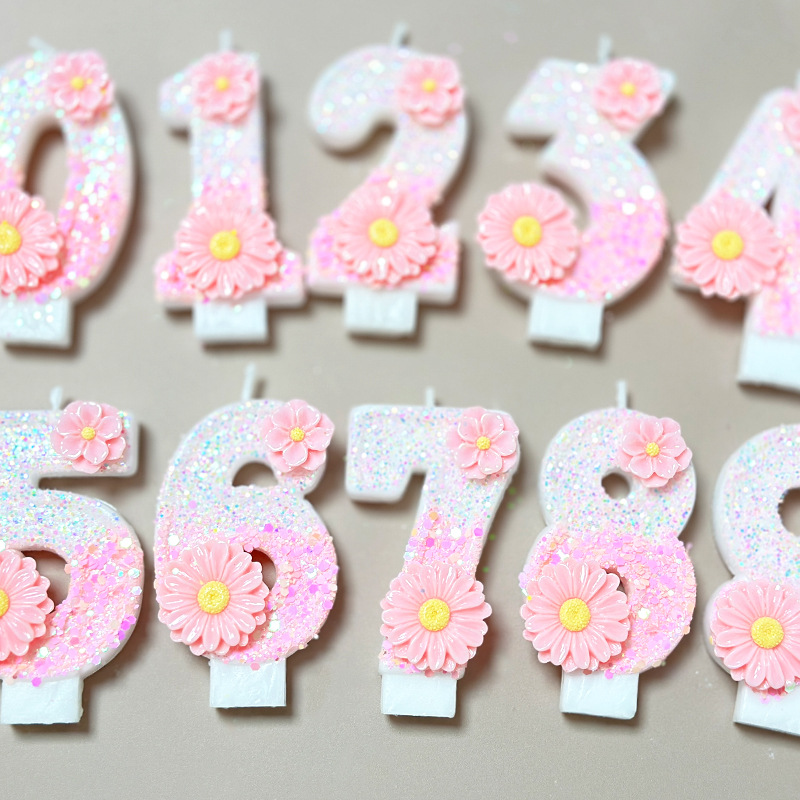 クリエイティブなピンクの花の誕生日デジタルキャンドル Ama - Candle Supplies Amazon のレビューと価格