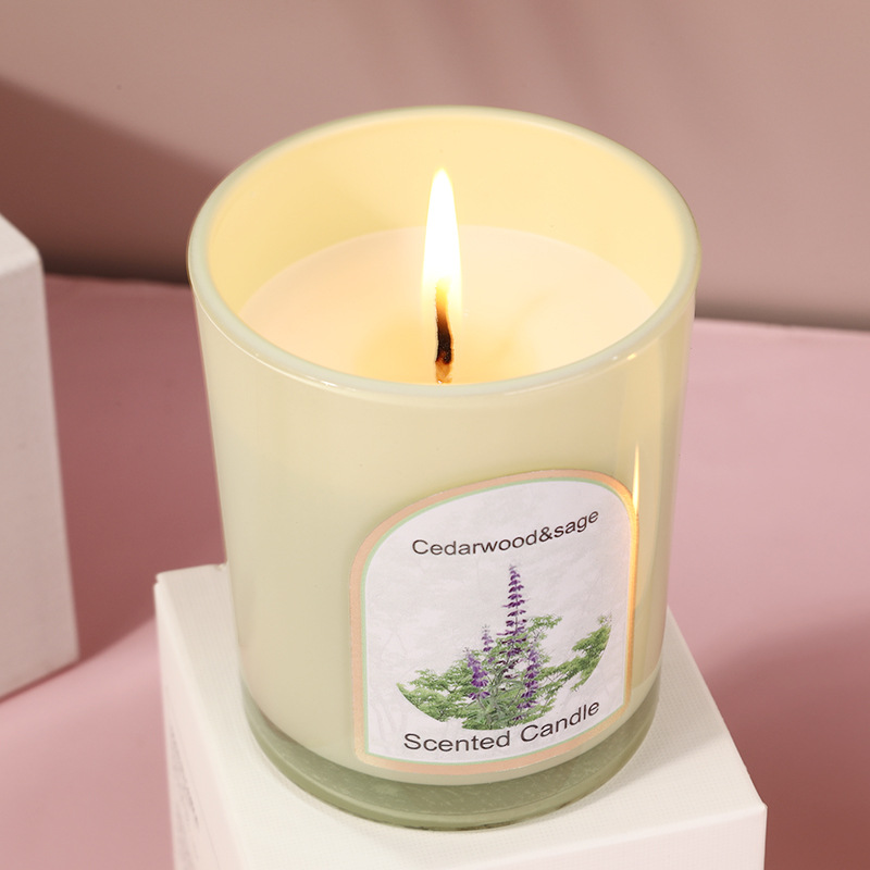 木製蓋付きカラーガラス香り付きキャンドル卸売カスタム家庭用フ - Candle Souvenir のレビューと価格