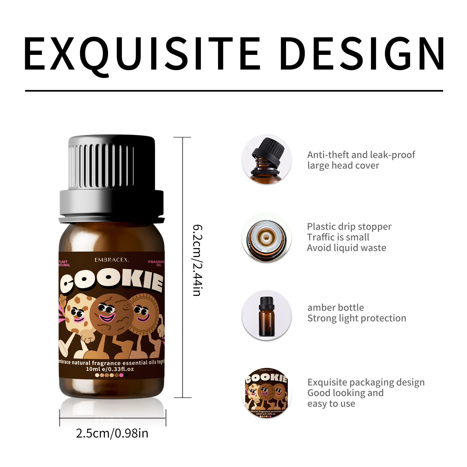 10ml クッキー型フレグランスオイル リードディフューザー - Candle Souvenir のレビューと価格