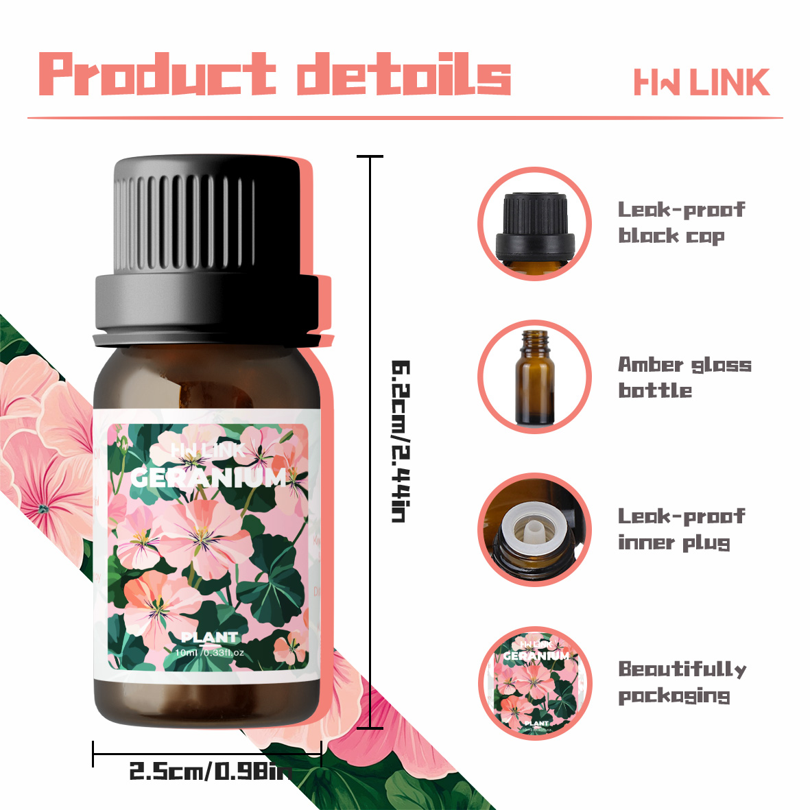 ゼラニウムエッセンシャルオイル 10ml 純粋な天然オイル  - Candle Souvenir のレビューと価格
